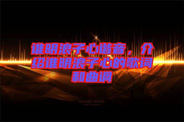 誰明浪子心諧音，介紹誰明浪子心的歌詞和曲調(diào)