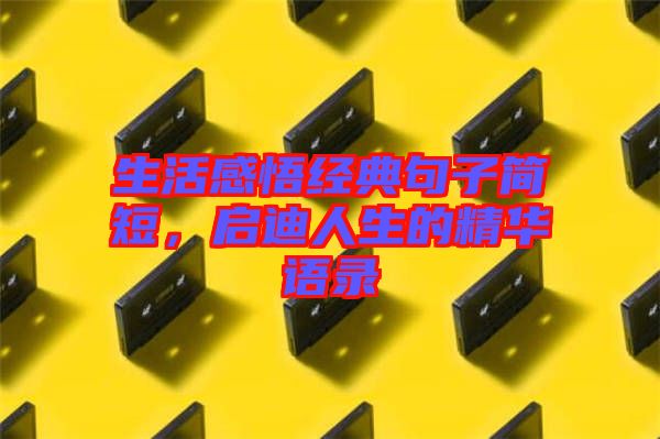 生活感悟經(jīng)典句子簡短，啟迪人生的精華語錄