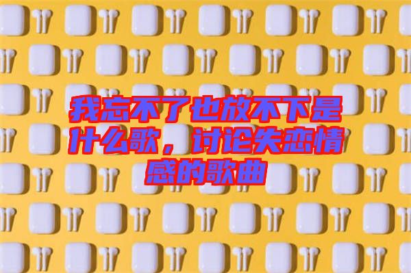 我忘不了也放不下是什么歌，討論失戀情感的歌曲