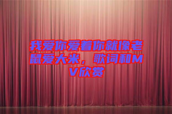 我愛(ài)你愛(ài)著你就像老鼠愛(ài)大米，歌詞和MV欣賞