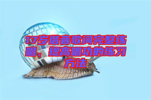 17歲諧音歌詞完整練唱，提高唱功的練習(xí)方法