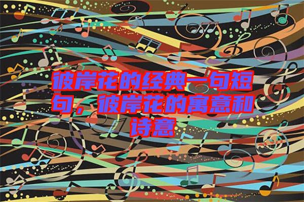 彼岸花的經(jīng)典一句短句，彼岸花的寓意和詩意