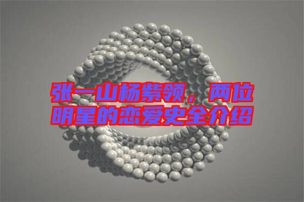 張一山楊紫領(lǐng)，兩位明星的戀愛(ài)史全介紹