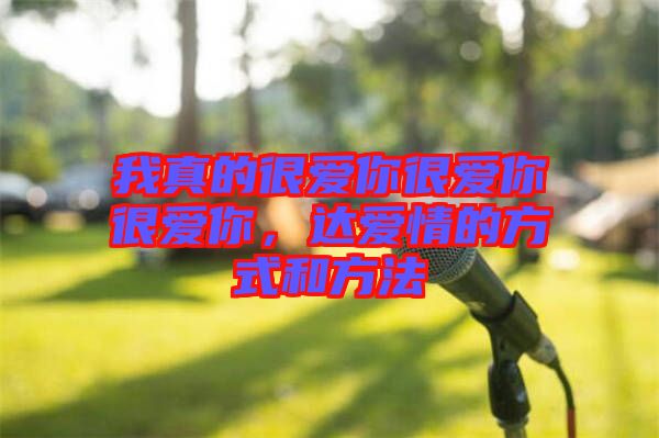 我真的很愛你很愛你很愛你，達愛情的方式和方法