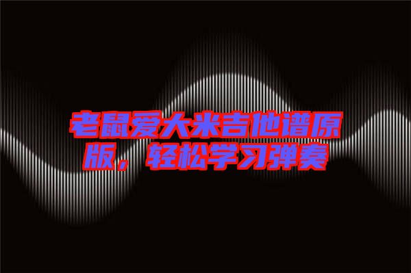 老鼠愛大米吉他譜原版，輕松學(xué)習彈奏