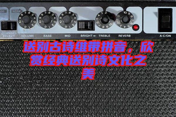 送別古詩維帶拼音，欣賞經(jīng)典送別詩文化之美