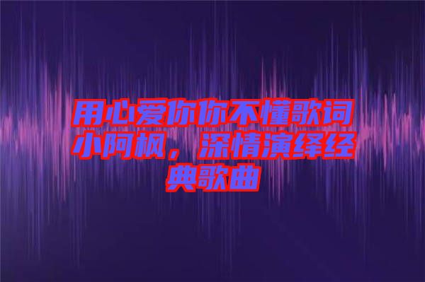 用心愛你你不懂歌詞小阿楓，深情演繹經(jīng)典歌曲