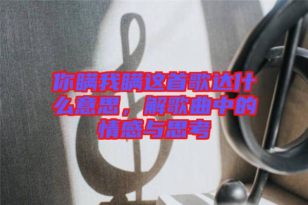 你瞞我瞞這首歌達(dá)什么意思，解歌曲中的情感與思考