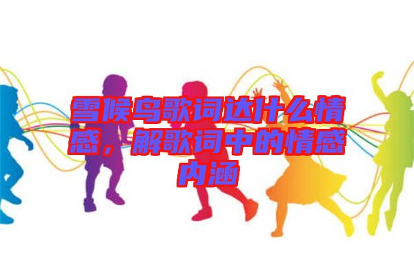 雪候鳥(niǎo)歌詞達(dá)什么情感，解歌詞中的情感內(nèi)涵