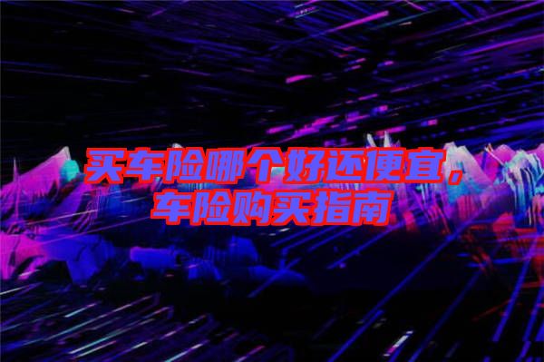 買車險哪個好還便宜，車險購買指南