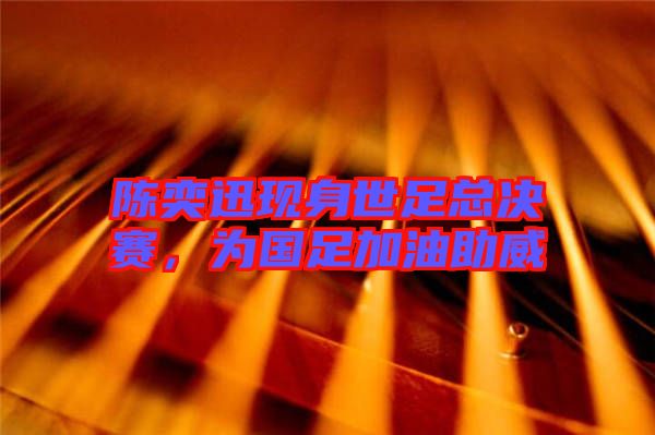 陳奕迅現(xiàn)身世足總決賽，為國足加油助威
