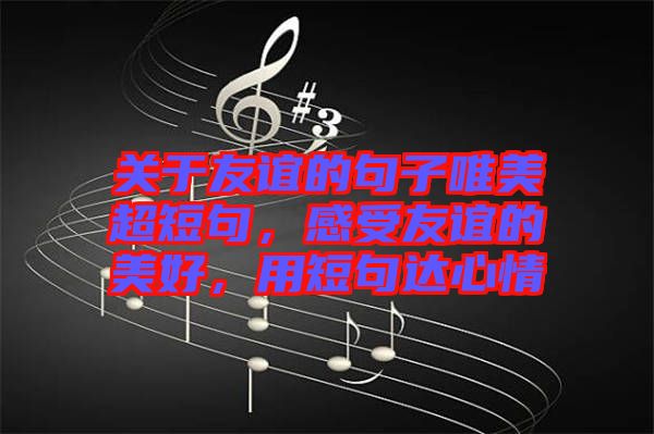 關(guān)于友誼的句子唯美超短句，感受友誼的美好，用短句達(dá)心情