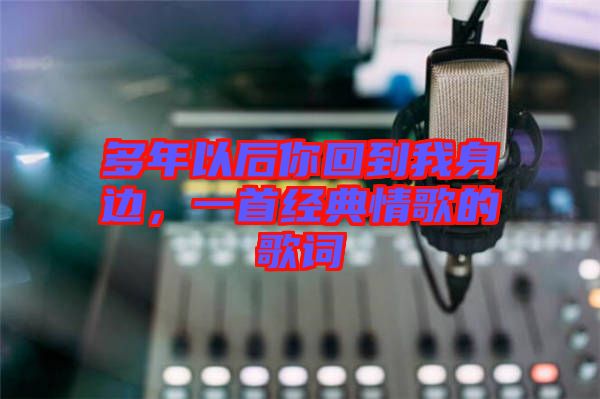 多年以后你回到我身邊，一首經(jīng)典情歌的歌詞