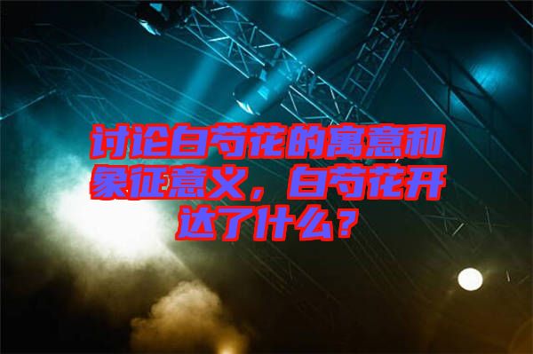 討論白芍花的寓意和象征意義，白芍花開達了什么？