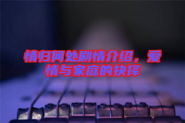 情歸何處劇情介紹，愛情與家庭的抉擇
