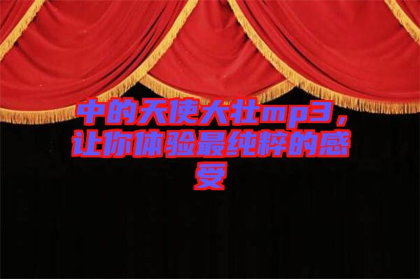 中的天使大壯mp3，讓你體驗(yàn)最純粹的感受