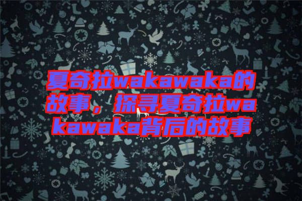 夏奇拉wakawaka的故事，探尋夏奇拉wakawaka背后的故事