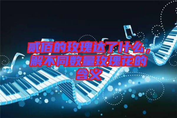 貳佰的玫瑰達(dá)了什么，解不同數(shù)量玫瑰花的含義