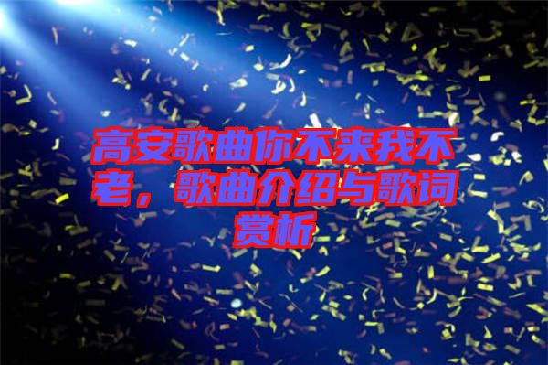 高安歌曲你不來我不老，歌曲介紹與歌詞賞析