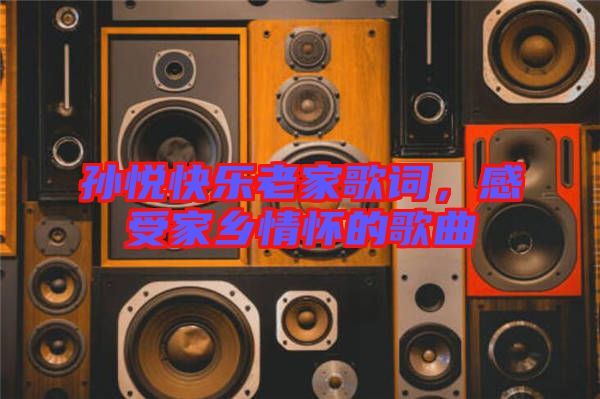 孫悅快樂(lè)老家歌詞，感受家鄉(xiāng)情懷的歌曲