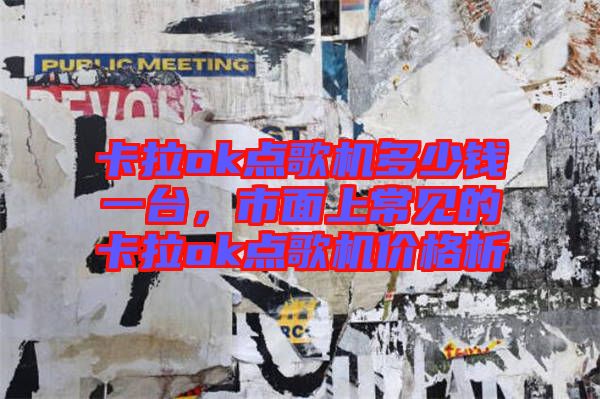 卡拉ok點(diǎn)歌機(jī)多少錢一臺(tái)，市面上常見的卡拉ok點(diǎn)歌機(jī)價(jià)格析