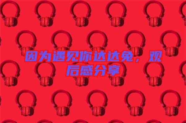 因?yàn)橛鲆?jiàn)你達(dá)達(dá)兔，觀后感分享