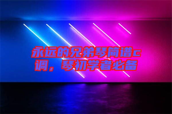 永遠的兄弟琴簡譜c調，琴初學者必備