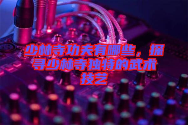 少林寺功夫有哪些，探尋少林寺獨特的武術技藝