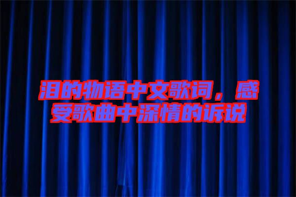 淚的物語中文歌詞，感受歌曲中深情的訴說