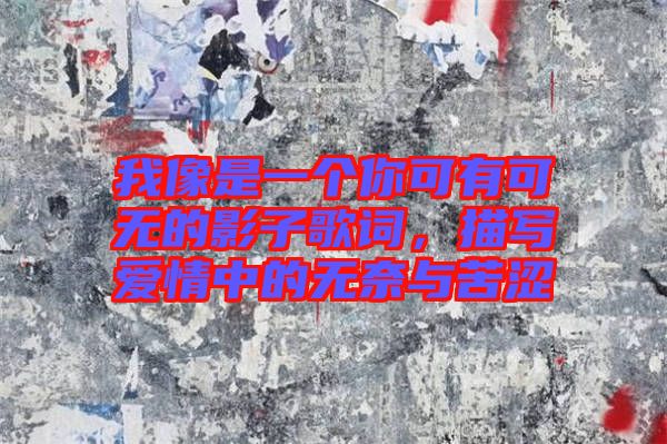 我像是一個(gè)你可有可無(wú)的影子歌詞，描寫愛(ài)情中的無(wú)奈與苦澀