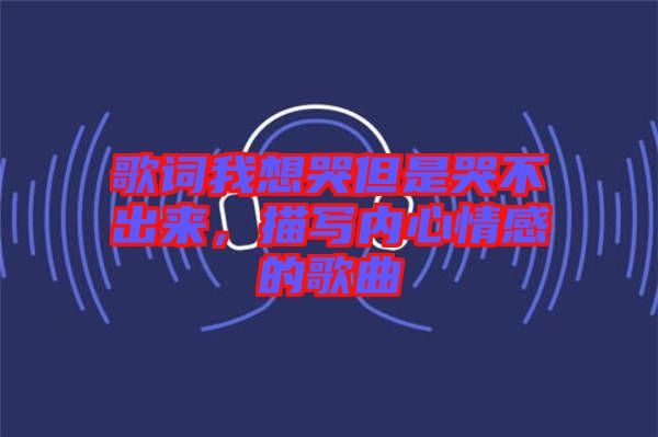 歌詞我想哭但是哭不出來，描寫內(nèi)心情感的歌曲