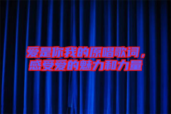 愛是你我的原唱歌詞，感受愛的魅力和力量