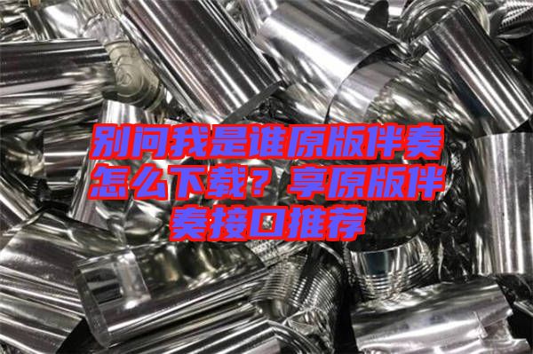 別問我是誰原版伴奏怎么下載？享原版伴奏接口推薦