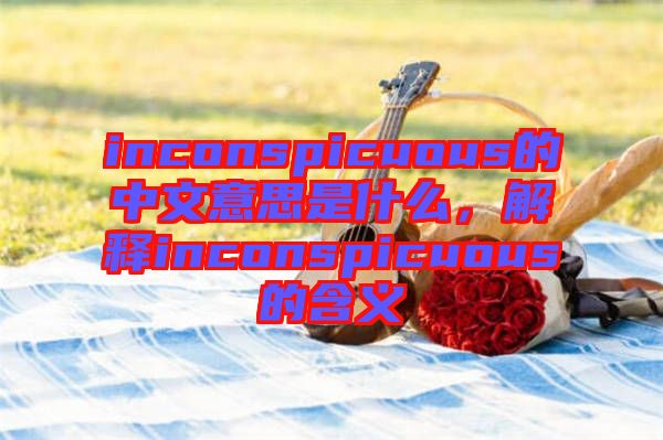 inconspicuous的中文意思是什么，解釋inconspicuous的含義