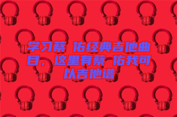 學習蔡旻佑經典吉他曲目，這里有蔡旻佑我可以吉他譜