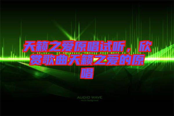 天籟之愛原唱試聽，欣賞歌曲天籟之愛的原唱