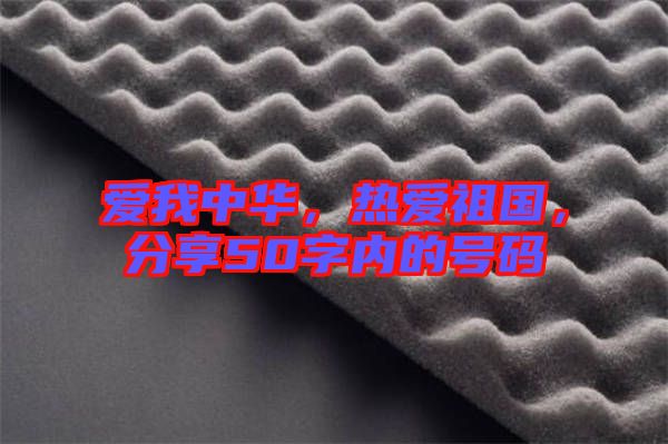 愛我中華，熱愛祖國，分享50字內(nèi)的號(hào)碼