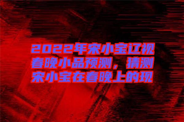 2022年宋小寶遼視春晚小品預(yù)測(cè)，猜測(cè)宋小寶在春晚上的現(xiàn)
