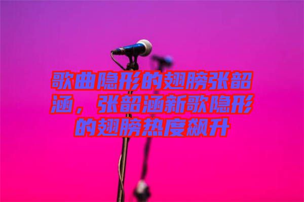 歌曲隱形的翅膀張韶涵，張韶涵新歌隱形的翅膀熱度飆升