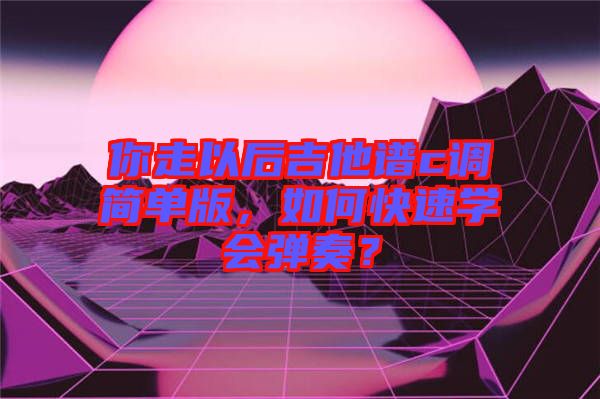 你走以后吉他譜c調(diào)簡(jiǎn)單版，如何快速學(xué)會(huì)彈奏？