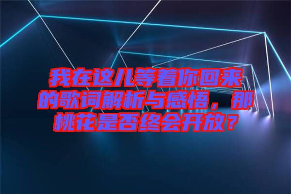 我在這兒等著你回來的歌詞解析與感悟，那桃花是否終會開放？