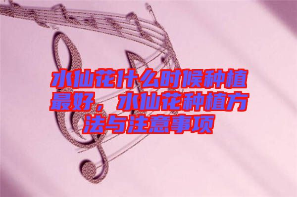 水仙花什么時(shí)候種植最好，水仙花種植方法與注意事項(xiàng)