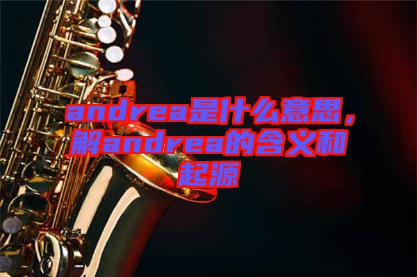 andrea是什么意思，解andrea的含義和起源