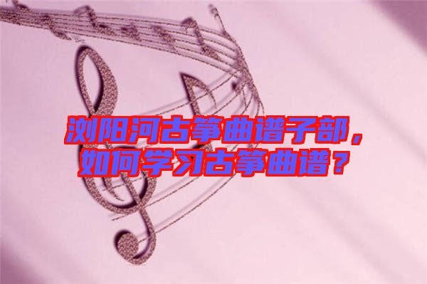 瀏陽河古箏曲譜子部，如何學習古箏曲譜？