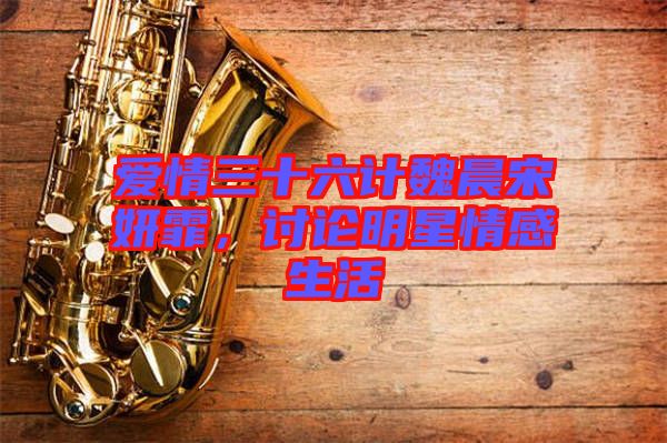 愛情三十六計(jì)魏晨宋妍霏，討論明星情感生活