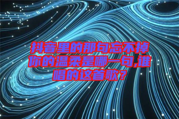 抖音里的那句忘不掉你的溫柔是哪一句,誰唱的這首歌？