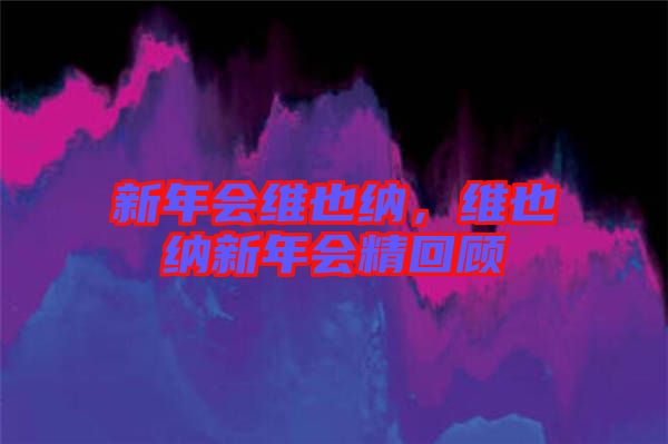 新年會維也納，維也納新年會精回顧