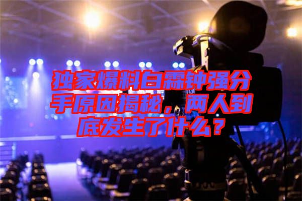 獨(dú)家爆料白霖鐘強(qiáng)分手原因揭秘，兩人到底發(fā)生了什么？