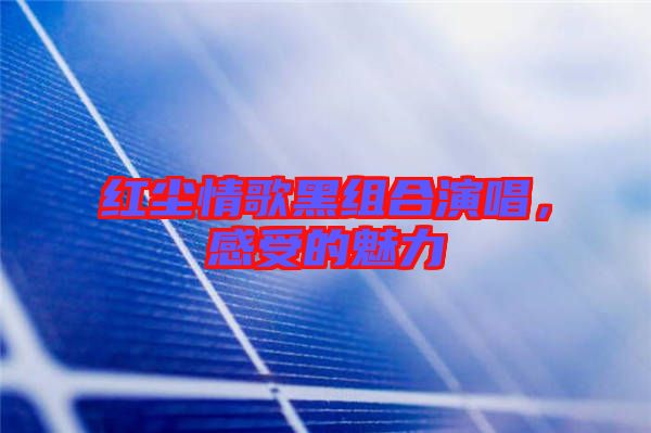 紅塵情歌黑組合演唱，感受的魅力