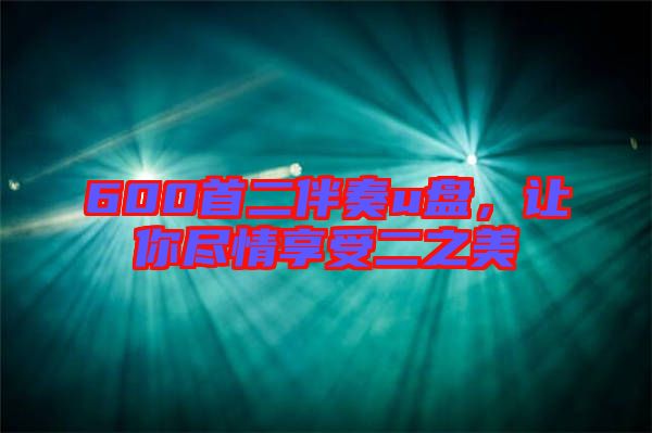 600首二伴奏u盤(pán)，讓你盡情享受二之美